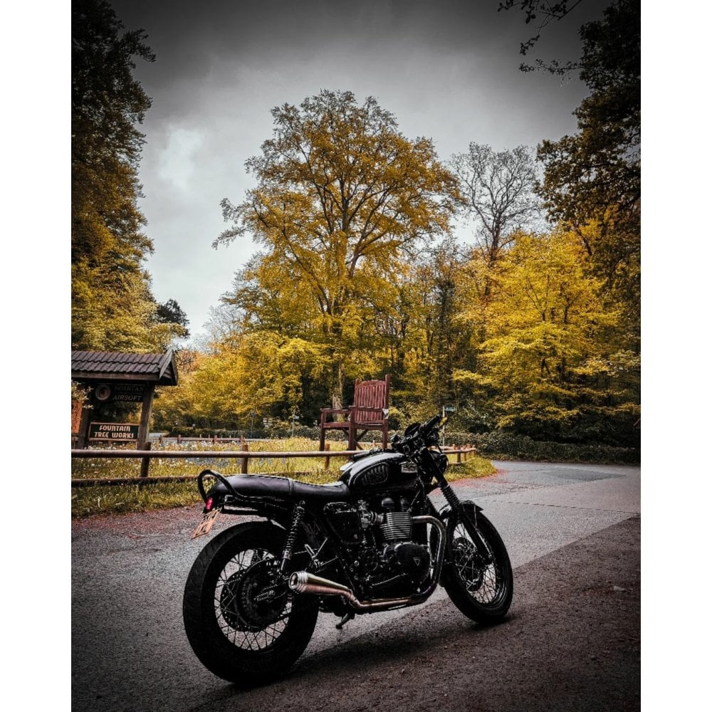 Motone Saturn V Slip Ons - Brushed - 2001-2015 Triumph Bonneville