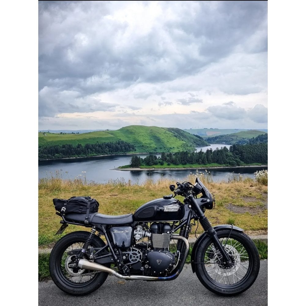 Motone Saturn V Slip Ons - Brushed - 2001-2015 Triumph Bonneville