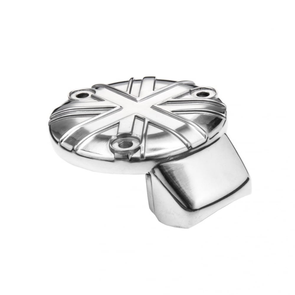 Motone Throttle Body Side Cover - Union Jack - Polished