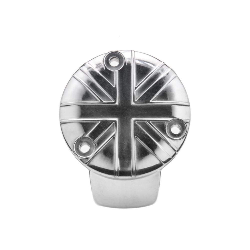 Motone Throttle Body Side Cover - Union Jack - Polished
