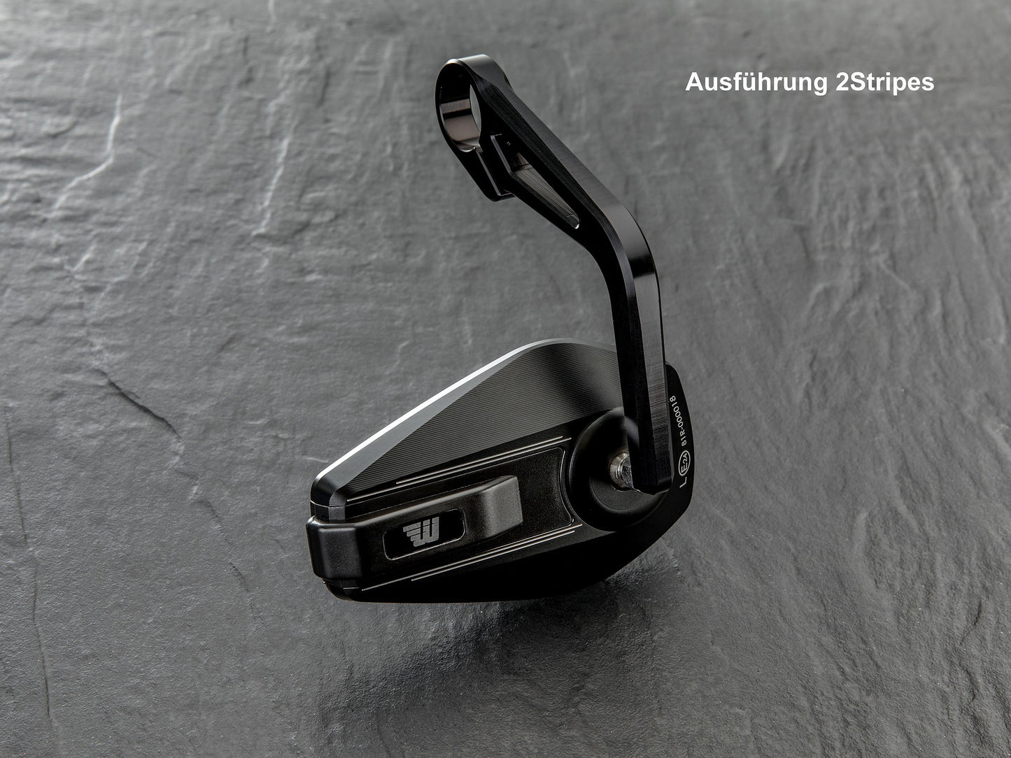 Wunderkind 2 Stripe Bar End Mirror - Black