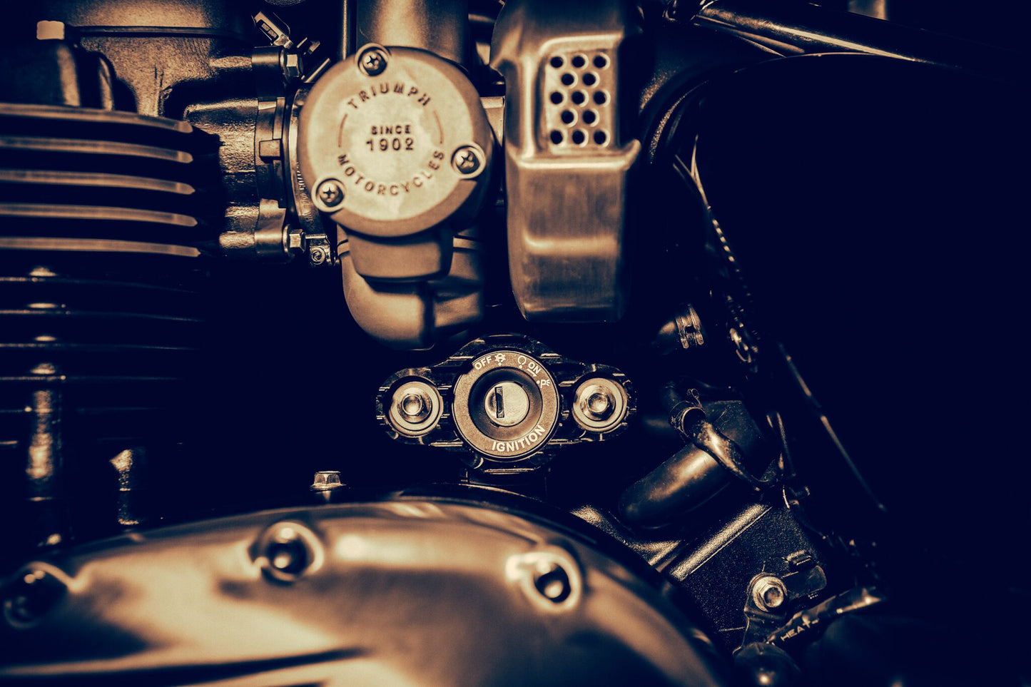 Wunderkind Custom Ignition Key Relocation Kit - Triumph Bobber / Speedmaster