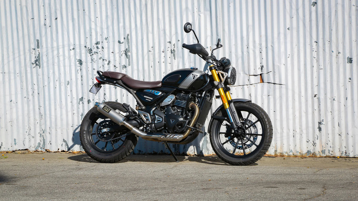 Yoshimura GP Magnum Slip On Exhaust - Stainless Steel - Triumph 400 - Speed, Scrambler, Tracker, Thruxton