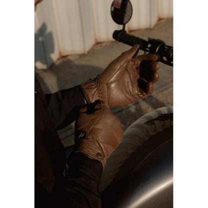 Motone SPECTRE - Motorcycle Riding Gloves - Analine Leather - Chocolate Brown
