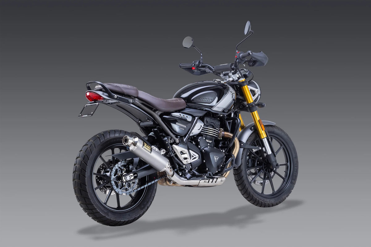 Yoshimura GP Magnum Slip On Exhaust - Stainless Steel - Triumph 400 - Speed, Scrambler, Tracker, Thruxton