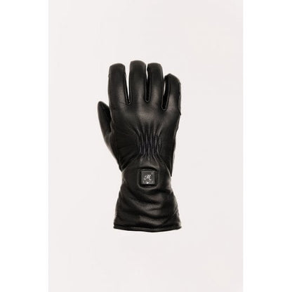 Motone Forno Heated Motorcycle Goatskin Leather Riding Gloves - Black