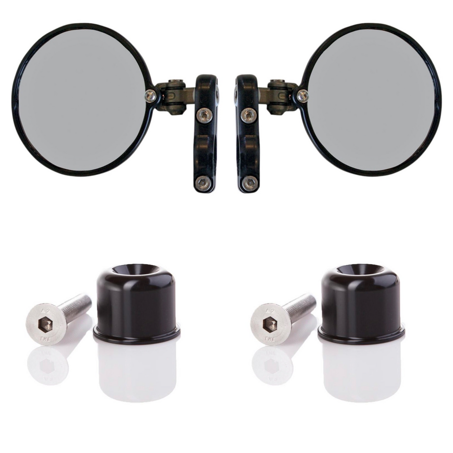 CRG Hindsight LS Bar End Mirror Kit - Triumph Scrambler 1200 XE / XC