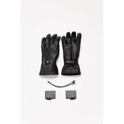 Motone Forno Heated Motorcycle Goatskin Leather Riding Gloves - Black
