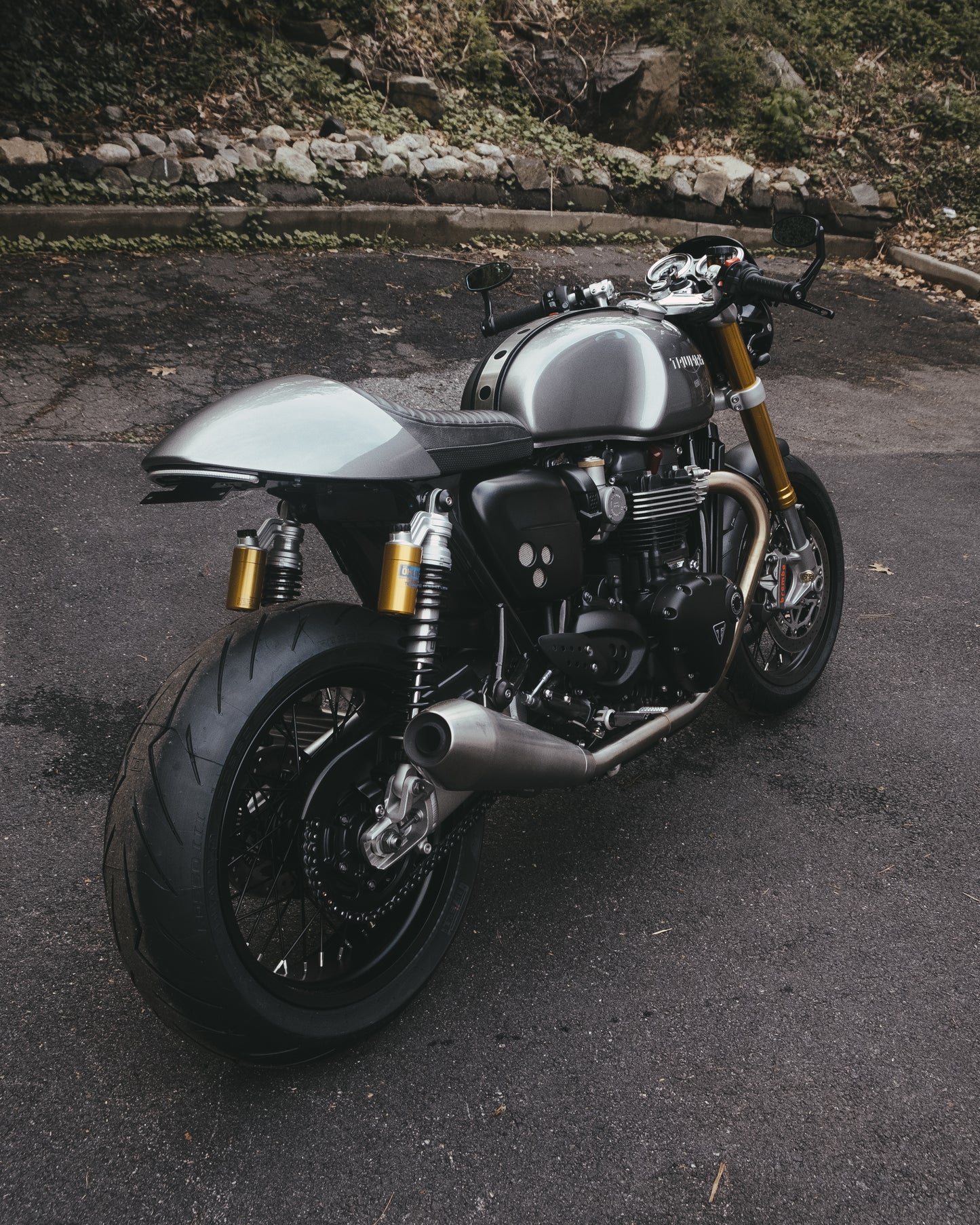 Black Ohlins Shock Springs - Triumph Thruxton R