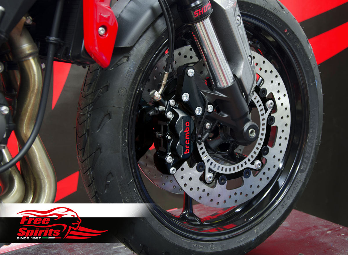 Free Spirits Brembo Front Caliper Upgrade Kit with Rotors - Triumph Trident