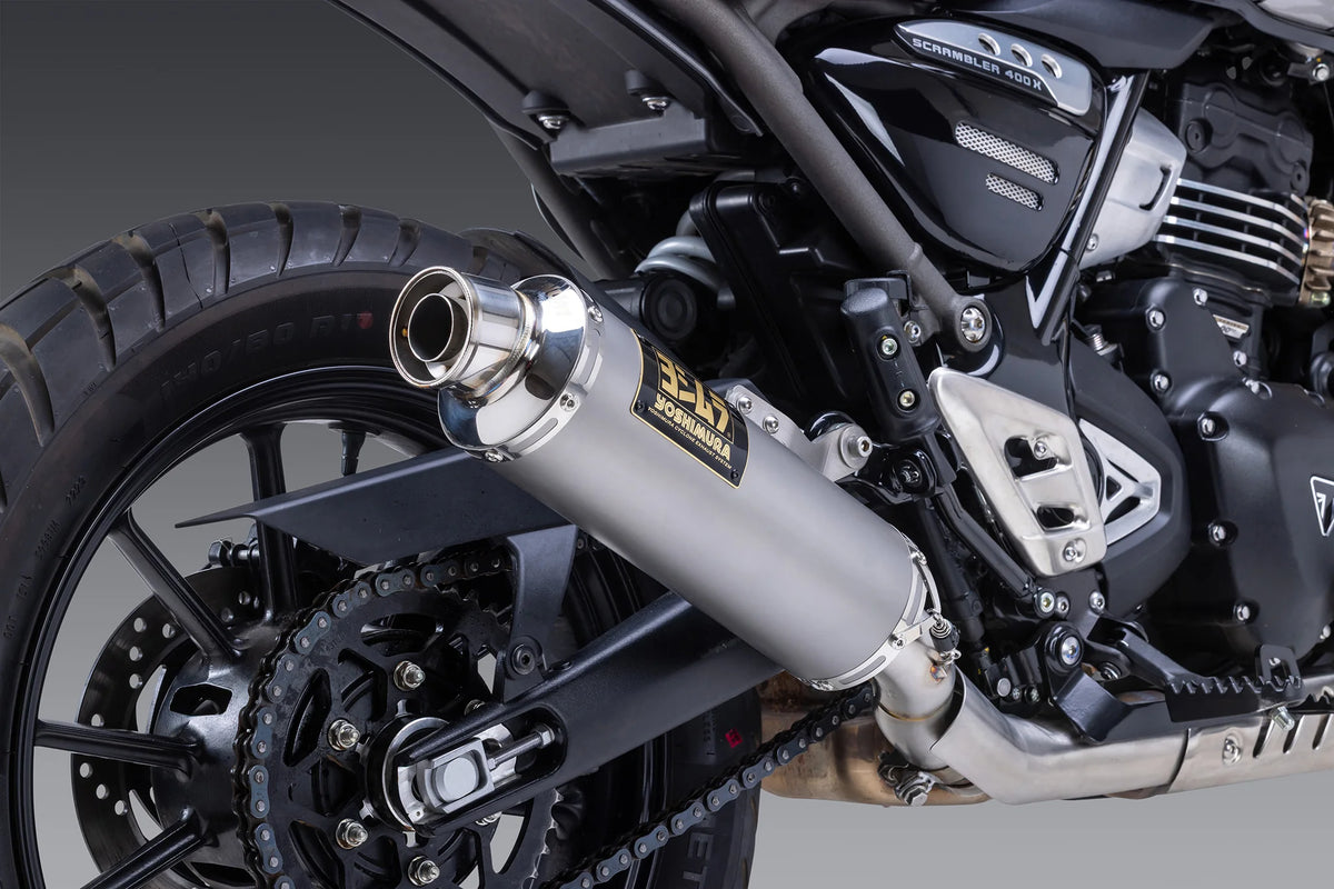 Yoshimura GP Magnum Slip On Exhaust - Stainless Steel - Triumph 400 - Speed, Scrambler, Tracker, Thruxton