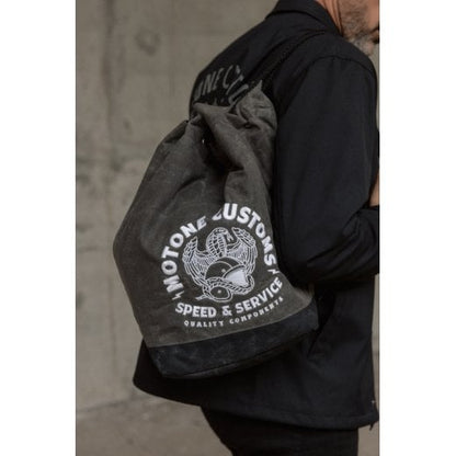Motone LIDMASTER Waxed Canvas Deluxe Lined Helmet Bag
