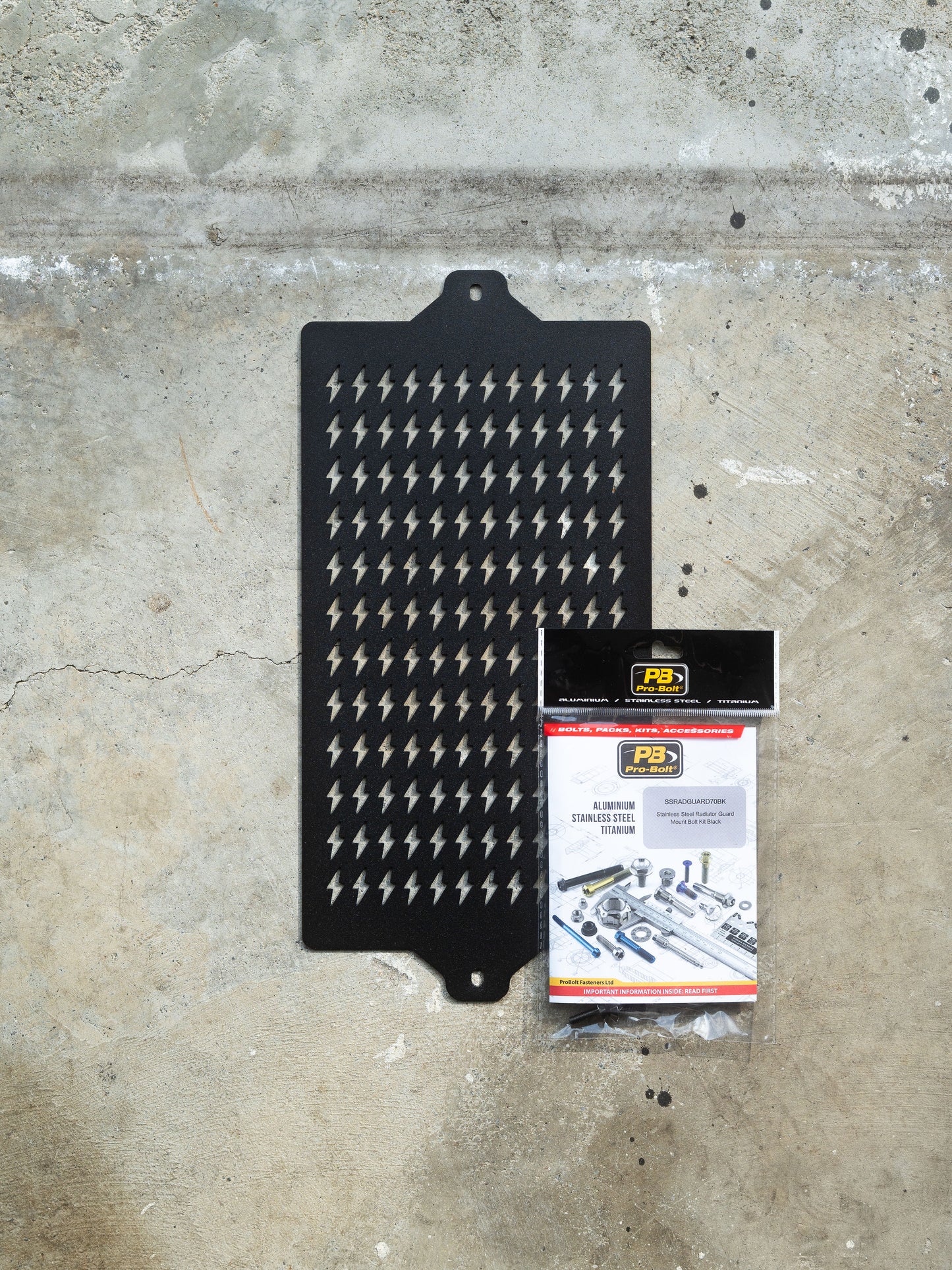 Lightning Bolt Radiator Guard - 2016+ Triumph Classics