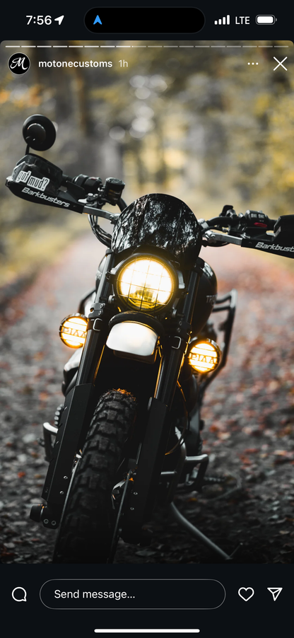 Motone Microblade Aluminum Flyscreen - Gloss Black