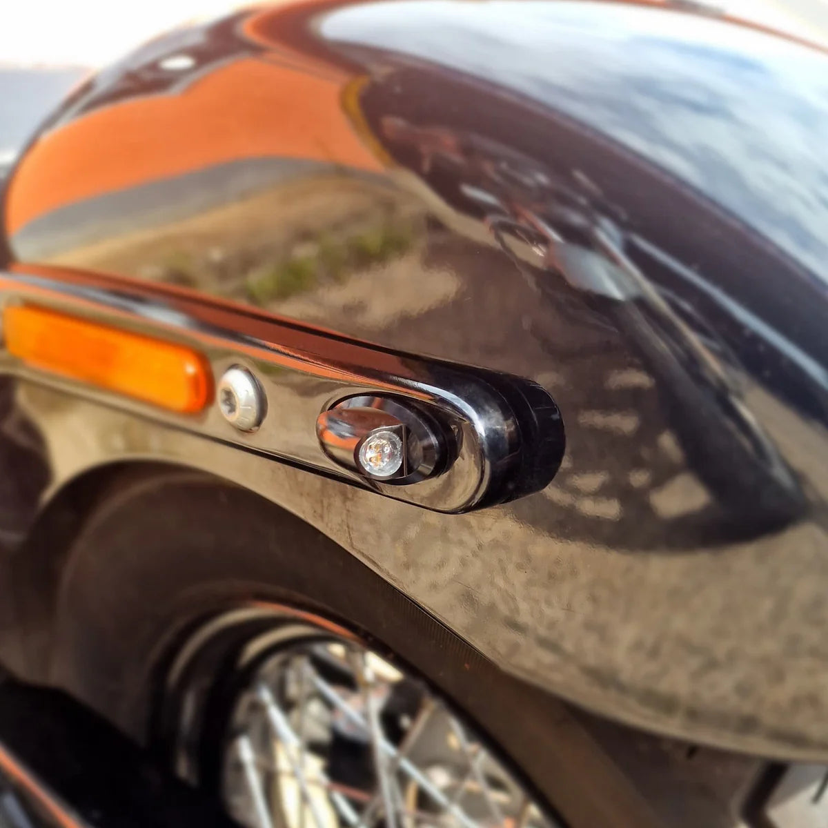 Motogadget Tens 3:1 Fender Mount LED Turn Signals - Harley Davidson