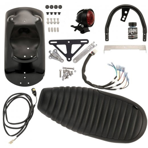 Motone Cortado Hoop, Fender and Seat Kit with Reprobate Light and Undertaker License Plate Bracket - 2016+ Triumph Bonneville T100 / T120, Speed Twin 900, Street Twin, Street Scrambler