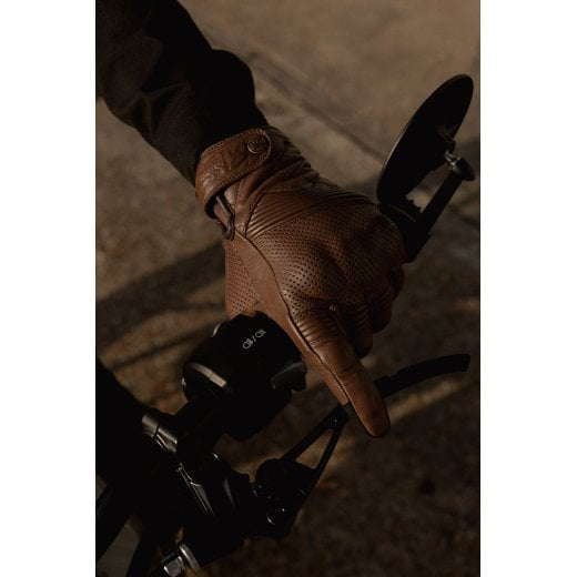 Motone SPECTRE - Motorcycle Riding Gloves - Analine Leather - Chocolate Brown
