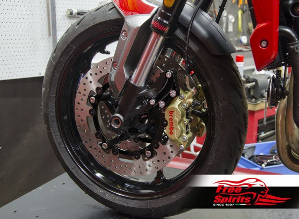 Free Spirits Brembo Front Caliper Upgrade Kit with Rotors - Triumph Trident