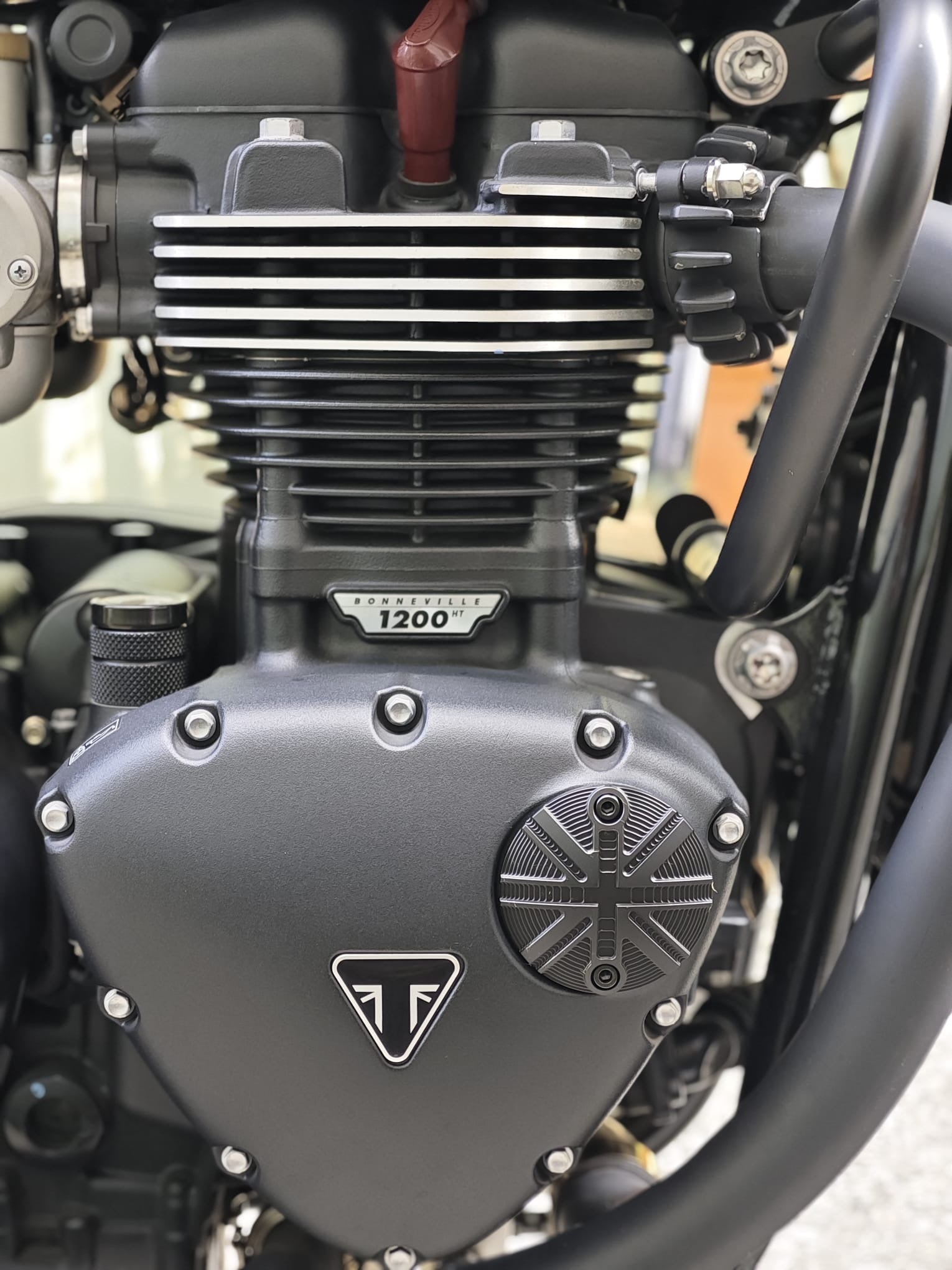 Motone Customs Union Jack Clutch Cover - Black - A & J cycles