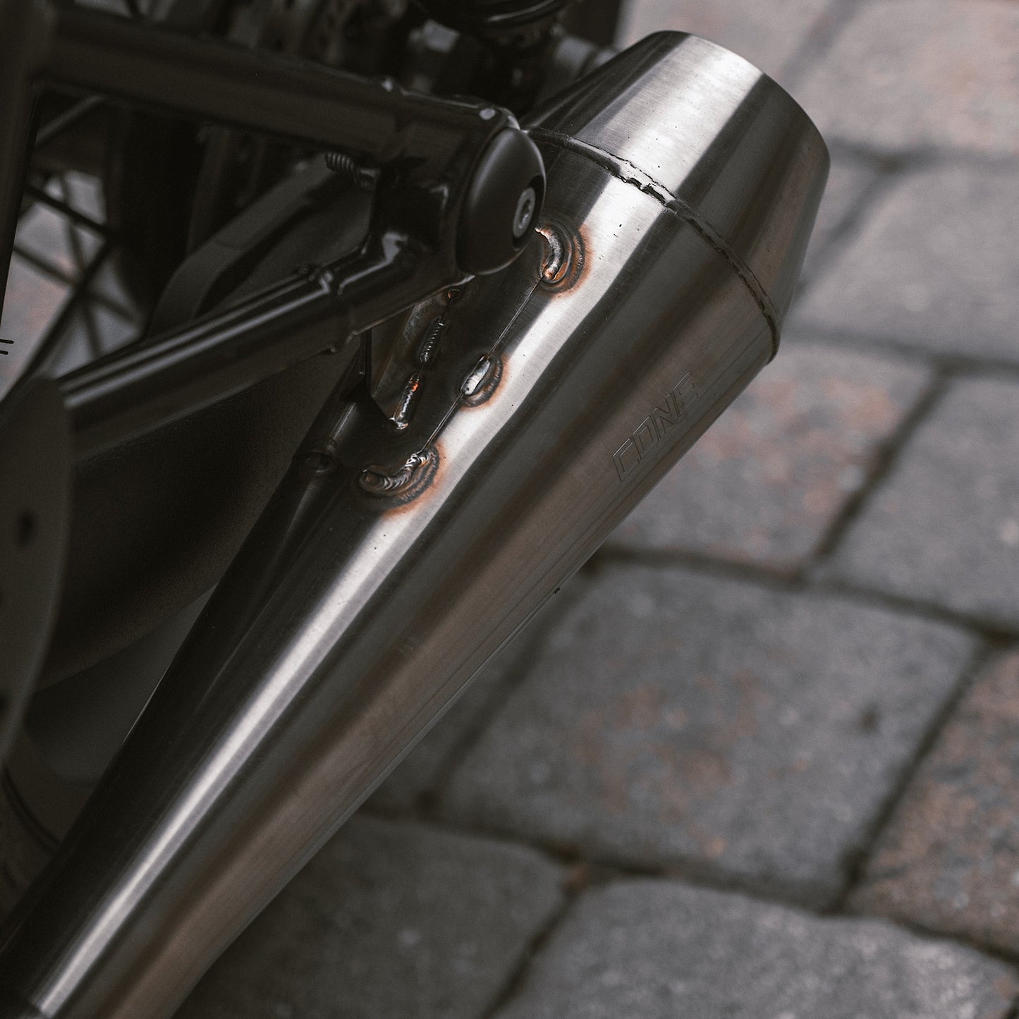 Cone Engineering Shorty Performer Mufflers / Slip-Ons 2016-2024 Triumph Thruxton R, RS, Speed Twin 1200
