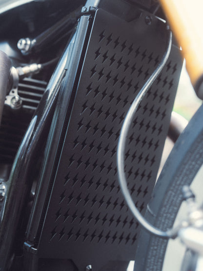 Lightning Bolt Radiator Guard - 2016+ Triumph Classics