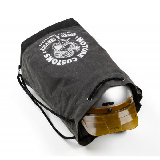 Motone LIDMASTER Waxed Canvas Deluxe Lined Helmet Bag