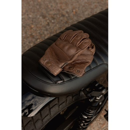 Motone SPECTRE - Motorcycle Riding Gloves - Analine Leather - Chocolate Brown