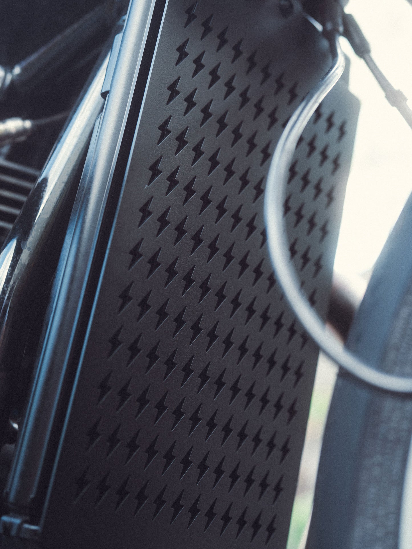 Lightning Bolt Radiator Guard - 2016+ Triumph Classics