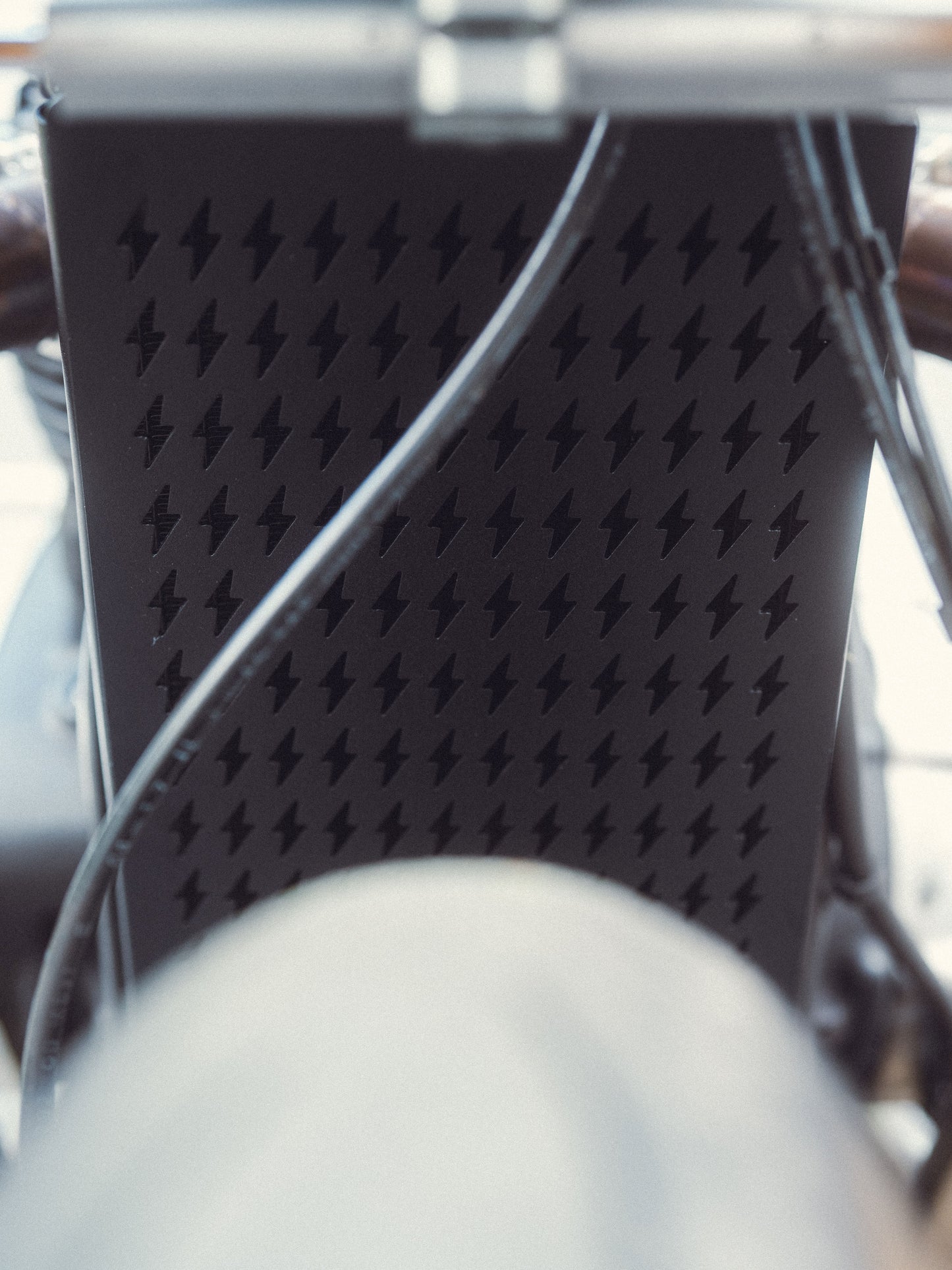 Lightning Bolt Radiator Guard - 2016+ Triumph Classics