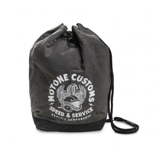 Motone LIDMASTER Waxed Canvas Deluxe Lined Helmet Bag