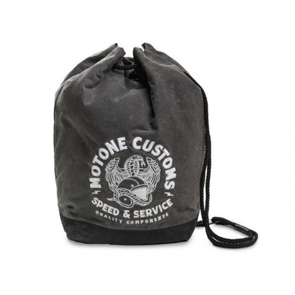 Motone LIDMASTER Waxed Canvas Deluxe Lined Helmet Bag