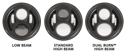 JW Speaker 8700 Dual Burn LED Headlight Upgrade - Triumph Thruxton R / 1200, T120, T100, Street Twin, Street Cup, Street Scrambler