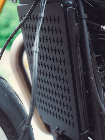 Lightning Bolt Radiator Guard - 2016+ Triumph Classics