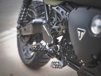 Classicbike Raisch Billet Heel Guards - Contrast Cut - Triumph Scrambler 1200