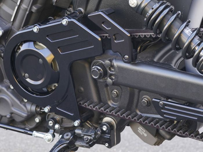 Wunderkind Pulley and Belt Guard Covers - Indian Scout Bobber