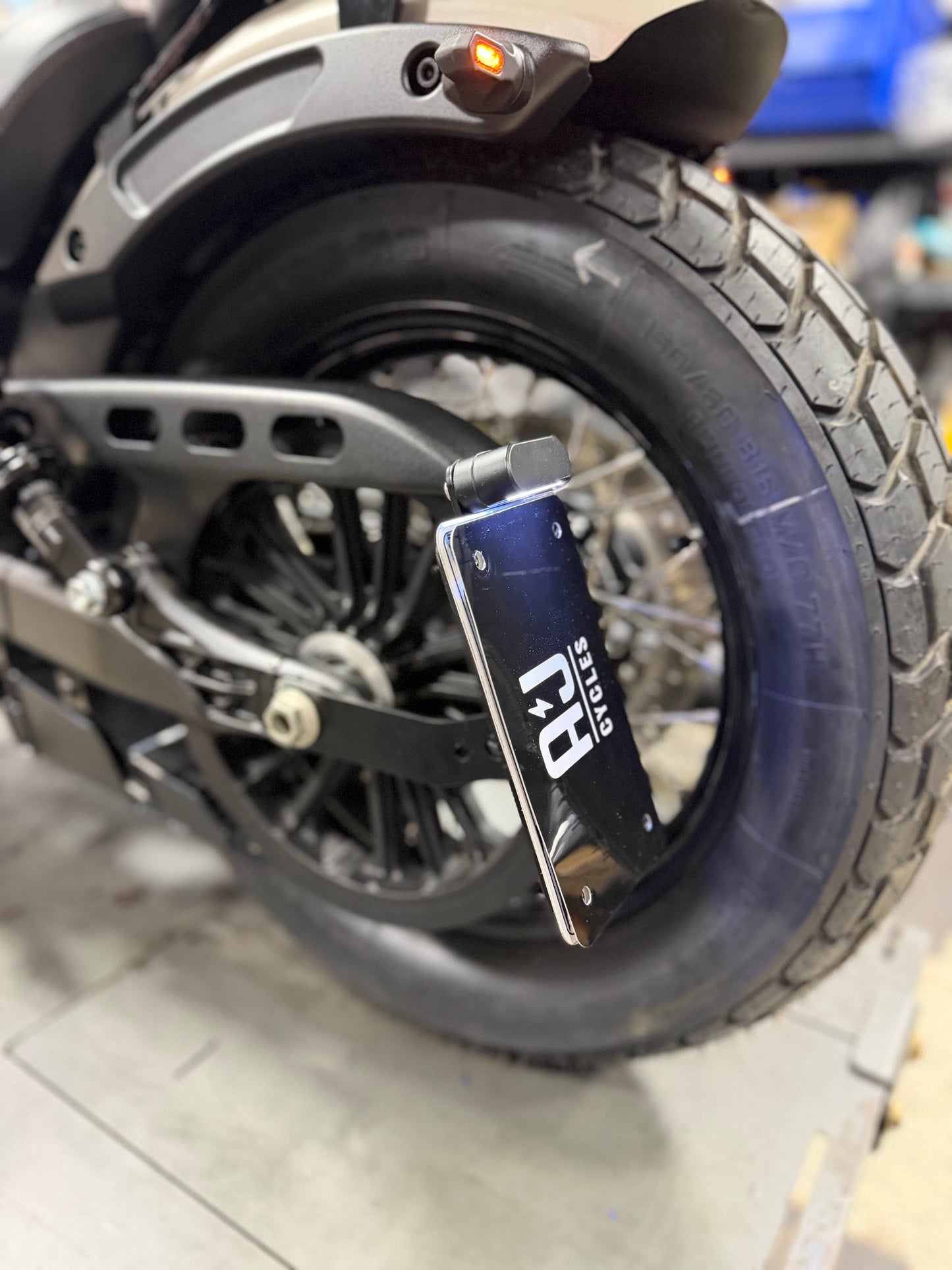 Sidemount License Plate Bracket - Indian Scout Bobber