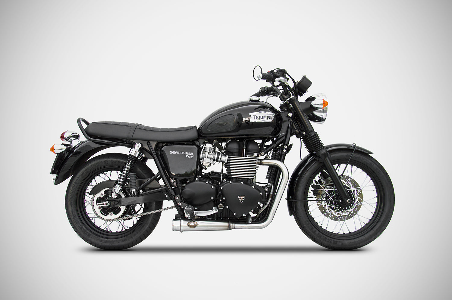 Zard 2 2 Full SHORT CONICAL Exhaust for 2001 2015 Triumph Bonneville A J cycles A J Cycles