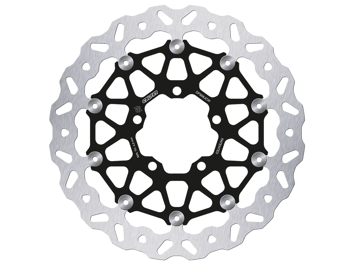 Galfer Floatech Wave Rotor - Front - 2016+ Thruxton R, Bonneville T120, Bobber, Bobber Black - DF906JCW