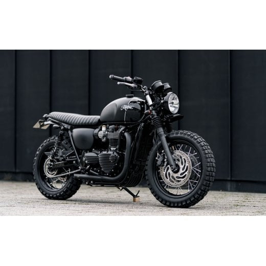 Motone H-Bomb Full Exhaust - Black - Triumph Thruxton R / RS, Speed Twin 1200