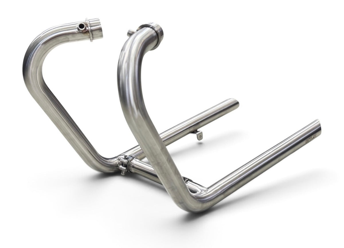 Bella Garage Outlaw Full Exhaust System Drag Pipes - Triumph Bonneville T100 / T120, Street Twin 900, Speed Twin 900