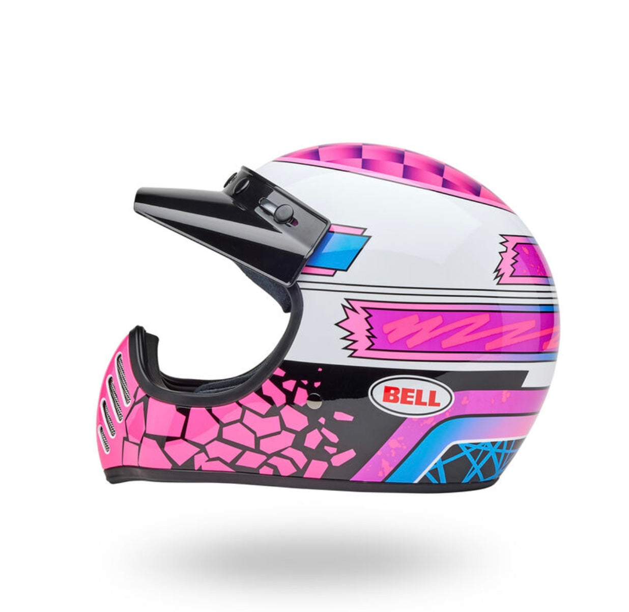 Bell Moto 3 Helmet - Deathspray Pink / Purple