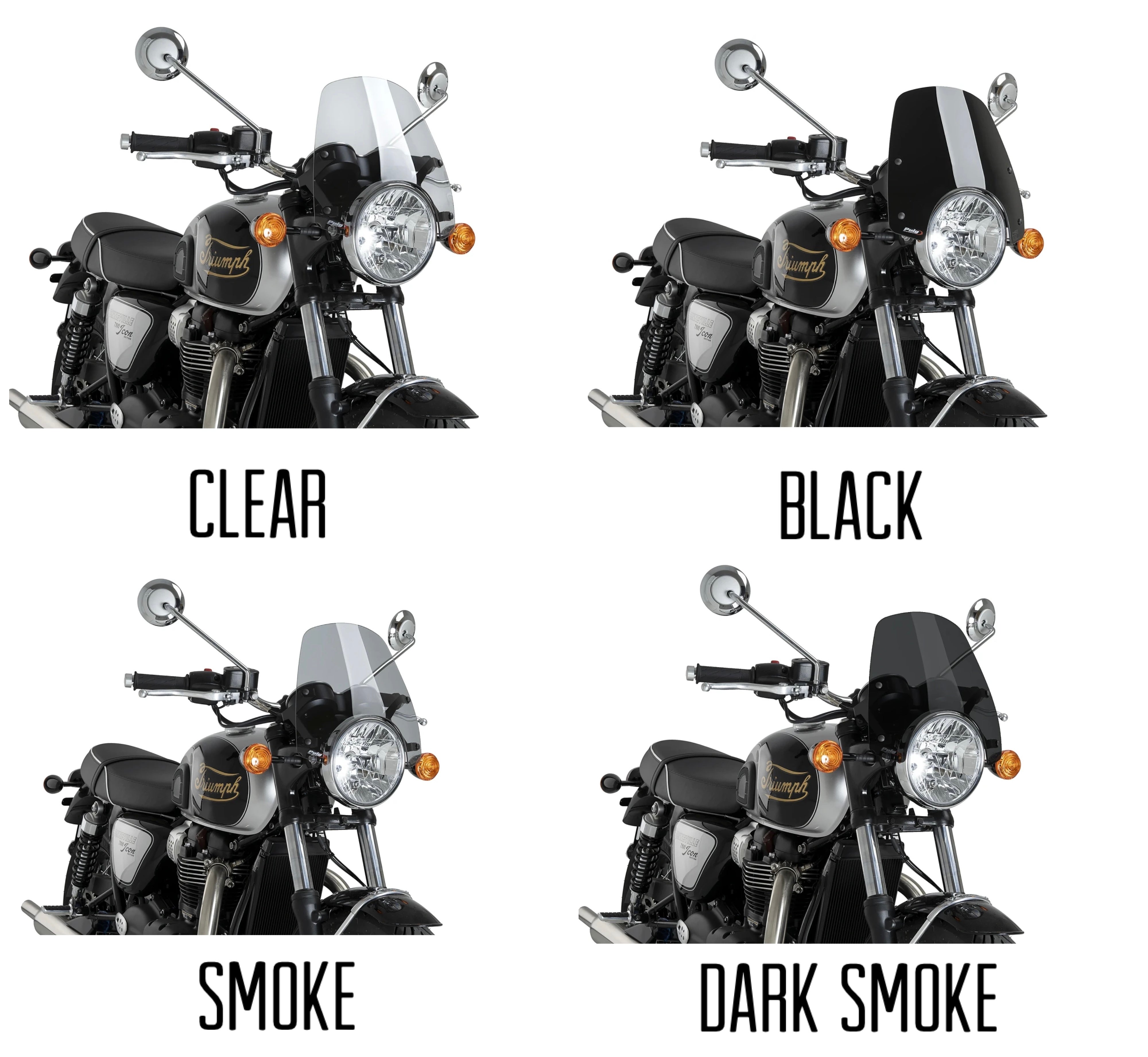 Puig New Generation Sport Screen - Triumph Bobber with 47MM forks