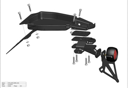 Motone Fender Eliminator Kit V3 - Eldorado Light / Tail Tidy - Street Twin, T100, T120, Street Cup, Street Scrambler