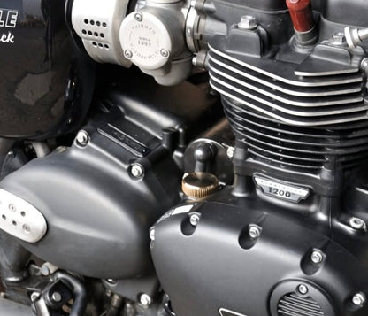 Brass Straight Knurl Oil Fill Cap - Triumph Modern Classics