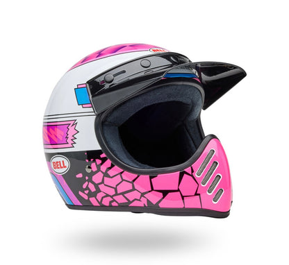 Bell Moto 3 Helmet - Deathspray Pink / Purple