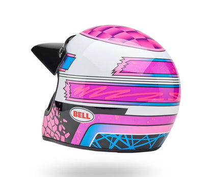 Bell Moto 3 Helmet - Deathspray Pink / Purple