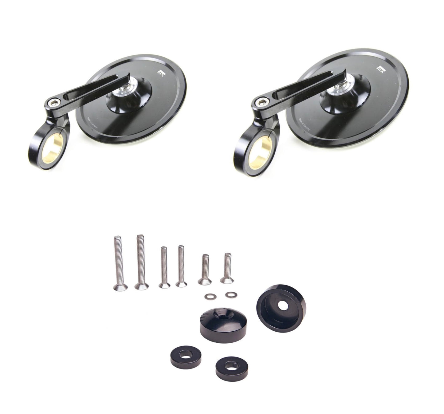 Motogadget Mo.View Spy 50 Bar End Mirror Kit - Triumph Modern Classics 1” Bars - Bobber, Speedmaster, T100, T120
