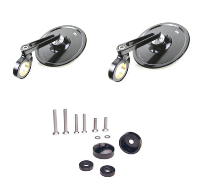 Motogadget Mo.View Spy 50 Bar End Mirror Kit - Triumph Modern Classics 1” Bars - Bobber, Speedmaster, T100, T120