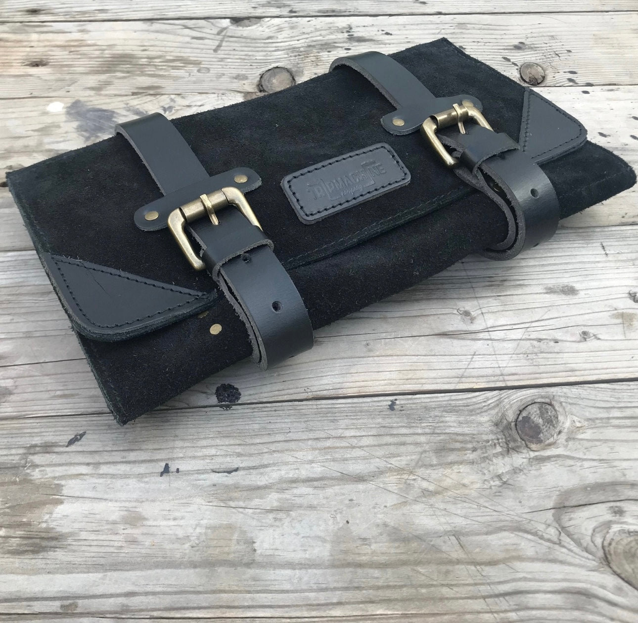 Trip Machine Leather Tool Roll - Black