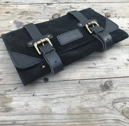Trip Machine Leather Tool Roll - Black